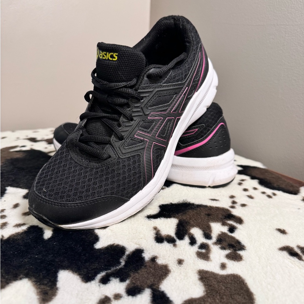 Asics Black and Pink Athletic Shoes - Picture 2 of 4